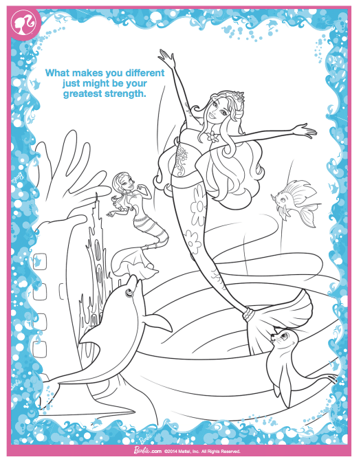 Free barbie printable coloring pages