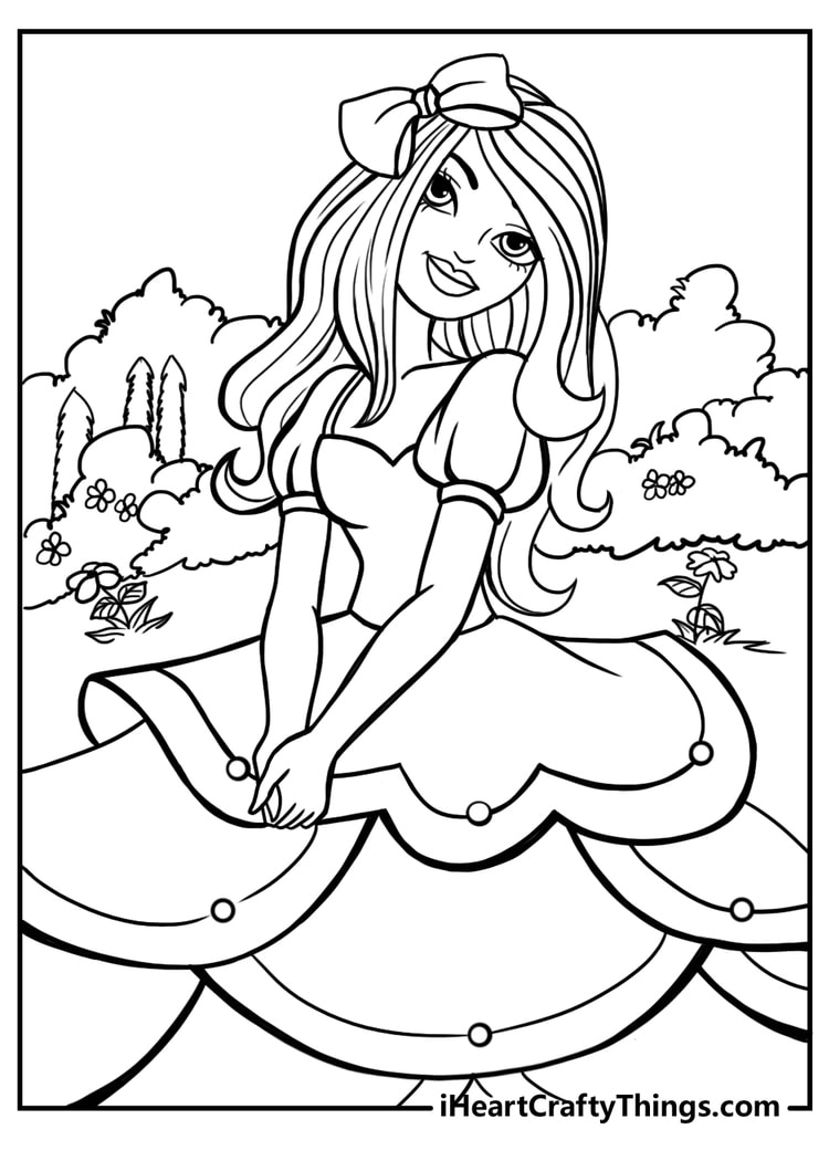 Barbie coloring pages free printables