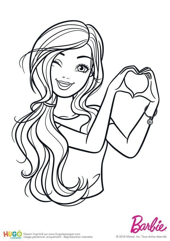 Coloring and illustration barbie fashionistas sign of love we love you barbie too an illustratiâ mermaid coloring pages barbie coloring barbie coloring pages