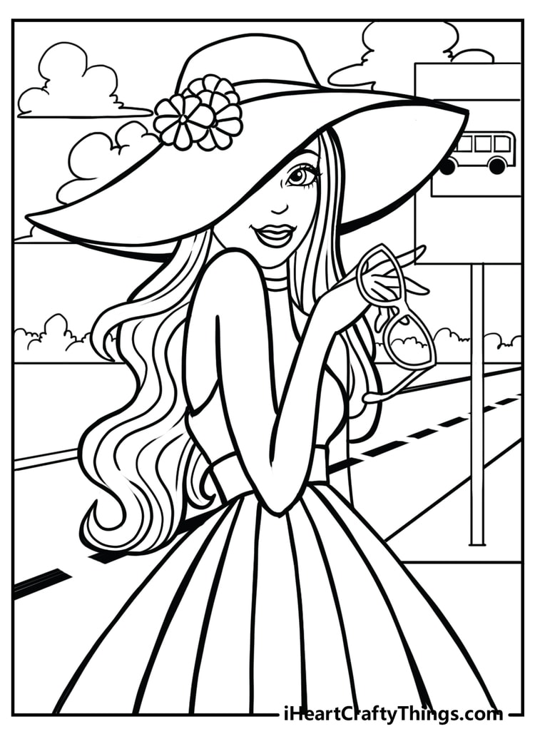 Barbie coloring pages free printables