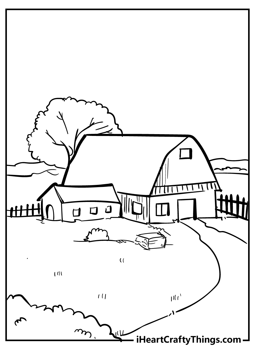 Barn coloring pages free printables