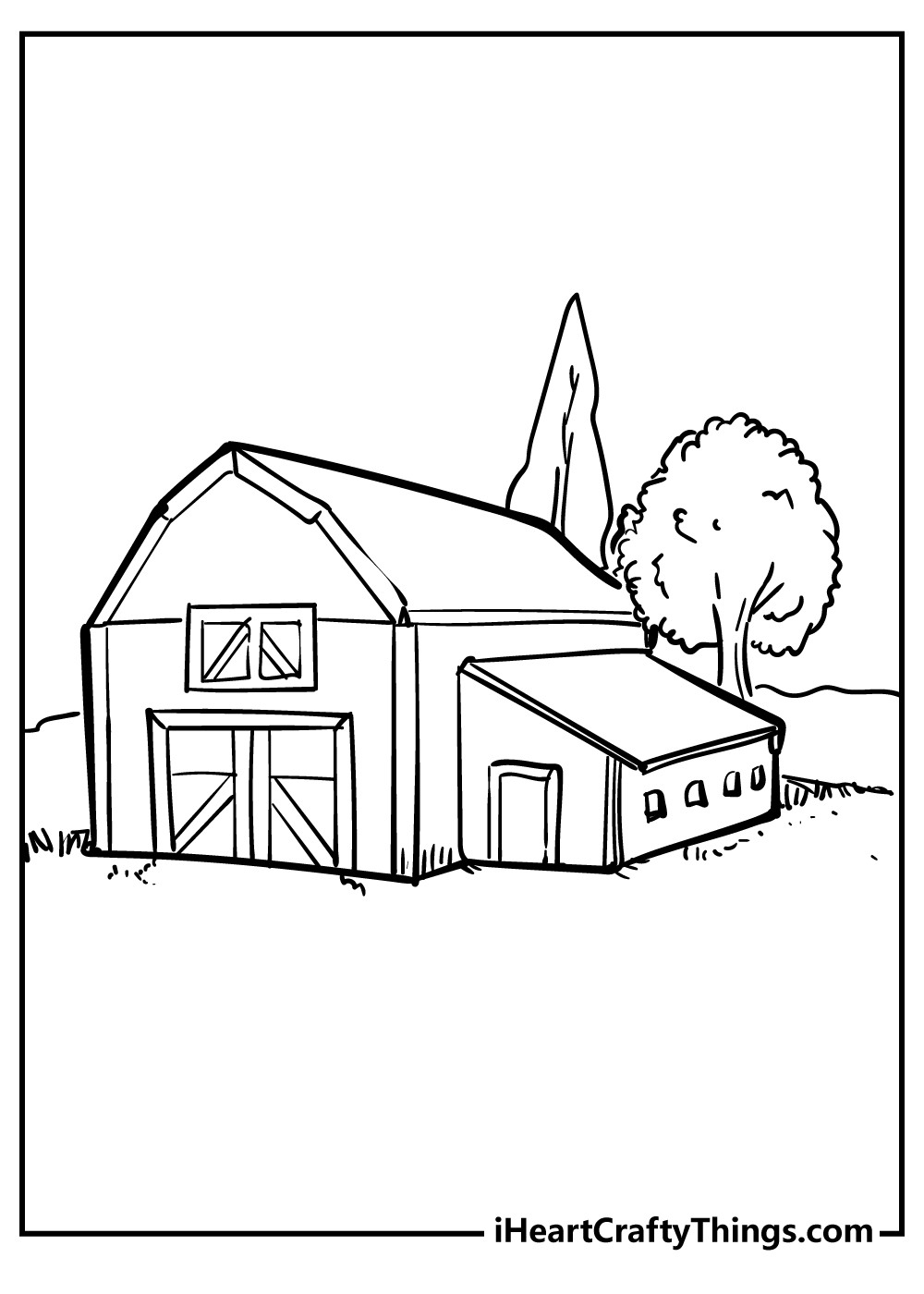 Barn coloring pages free printables