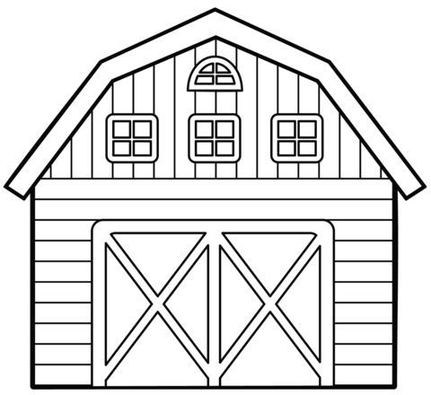 Barn coloring page free printable coloring pages