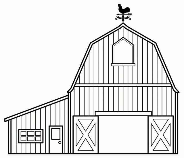 Creative picture of barn coloring pages