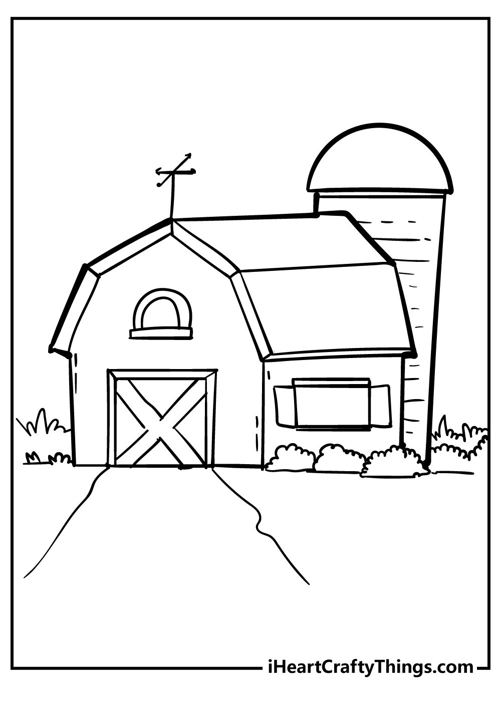 Barn coloring pages free printables