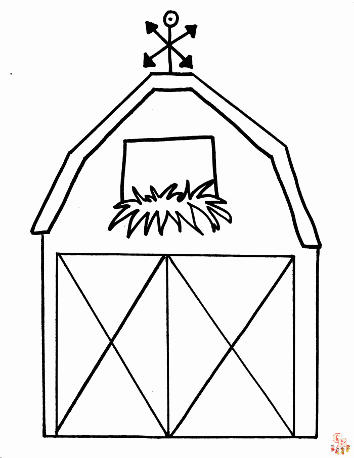 Barn coloring pages