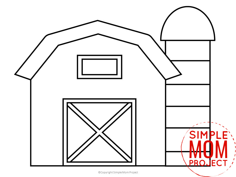 Free printable barn template â simple mom project