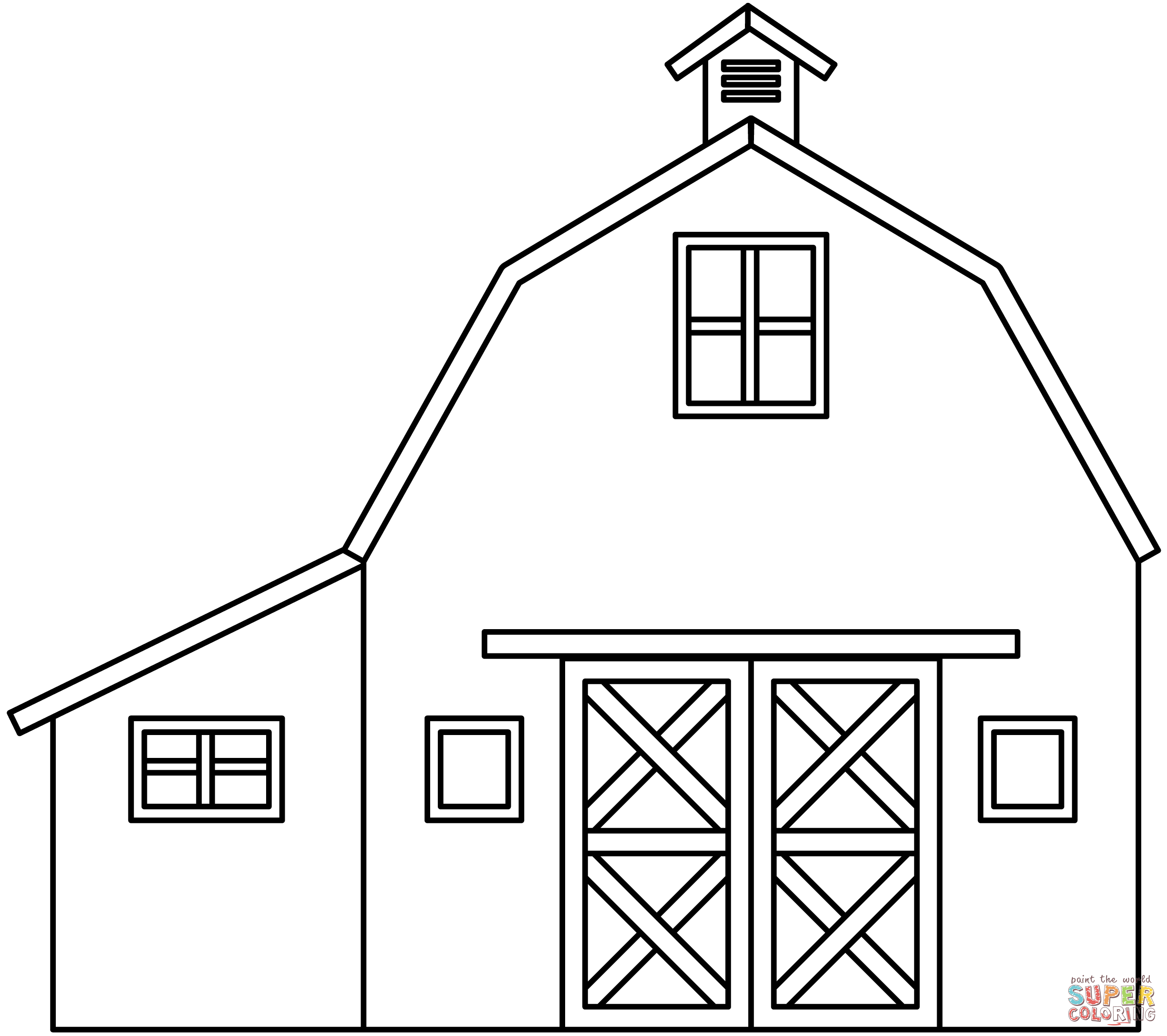 Barn coloring page free printable coloring pages