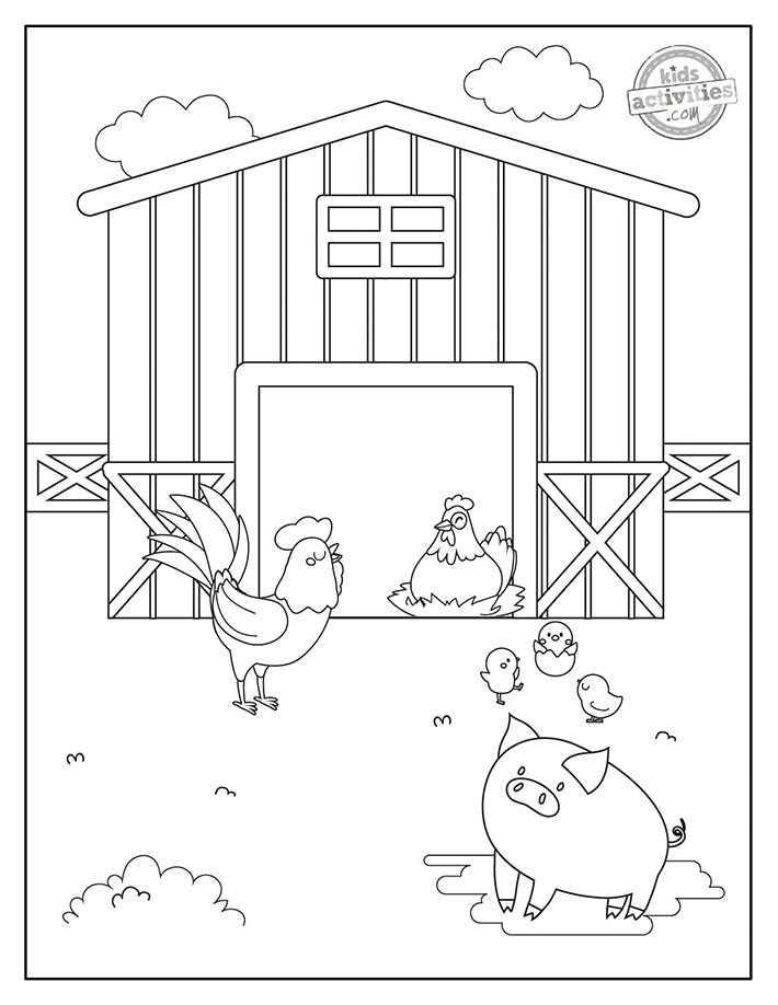 Fun free farm animal printable coloring pages kids activities blog