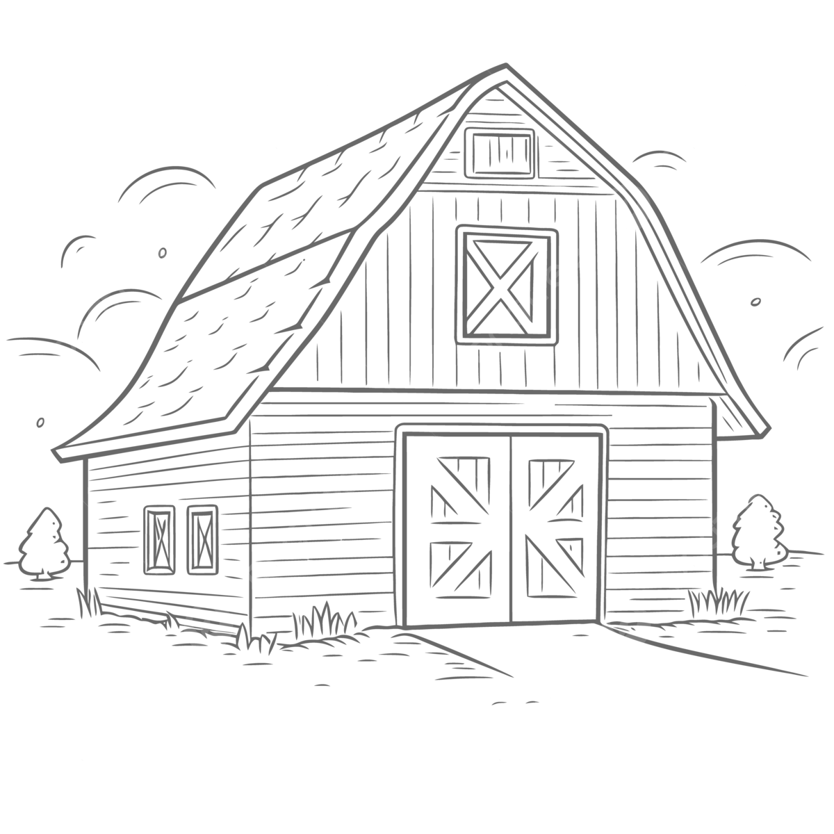 Barn coloring pages inspirational drawing of a barn outline sketch vector wing drawing rat drawing barn drawing png and vector with transparent background for free download