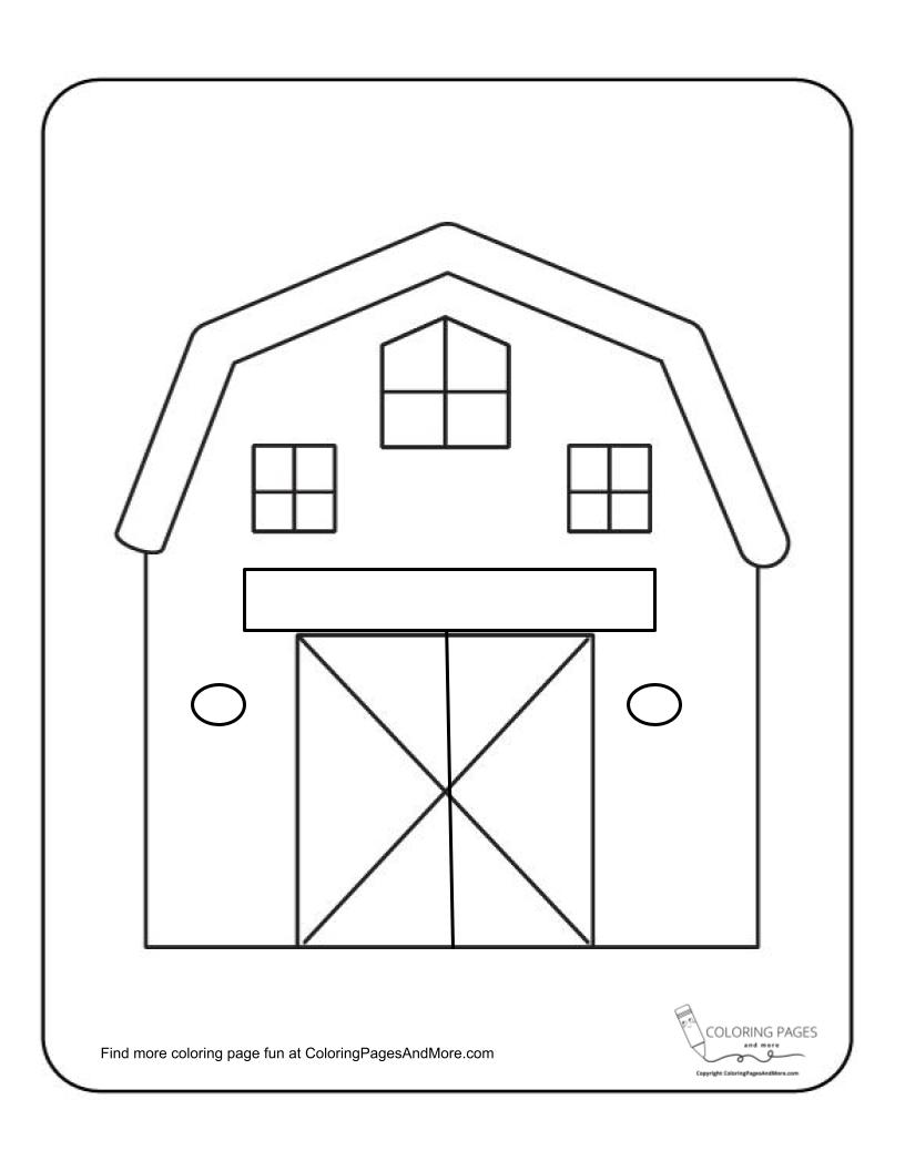 Free barn coloring page