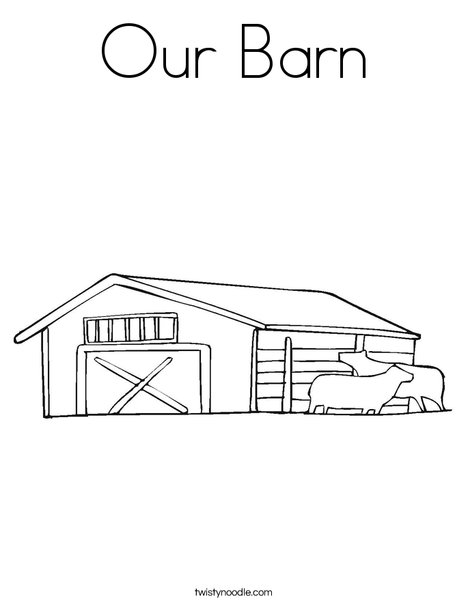 Our barn coloring page