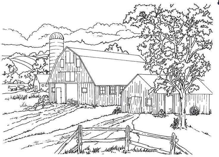 Free barn coloring pages pdf