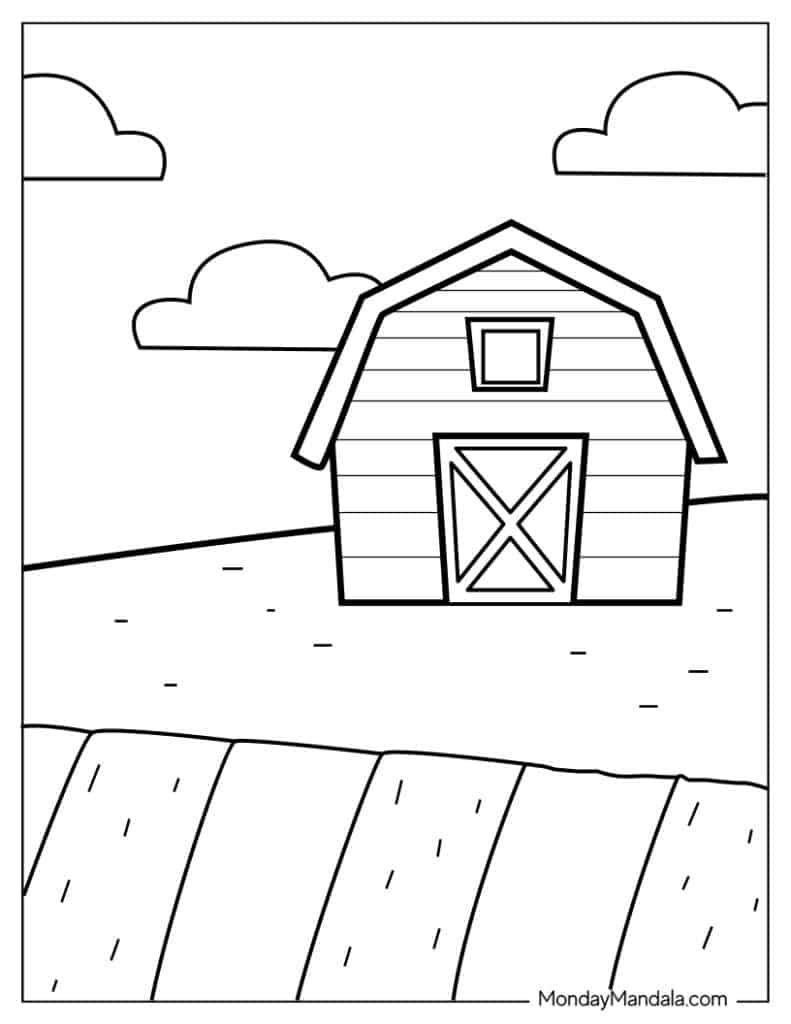 Farm coloring pages free pdf printables