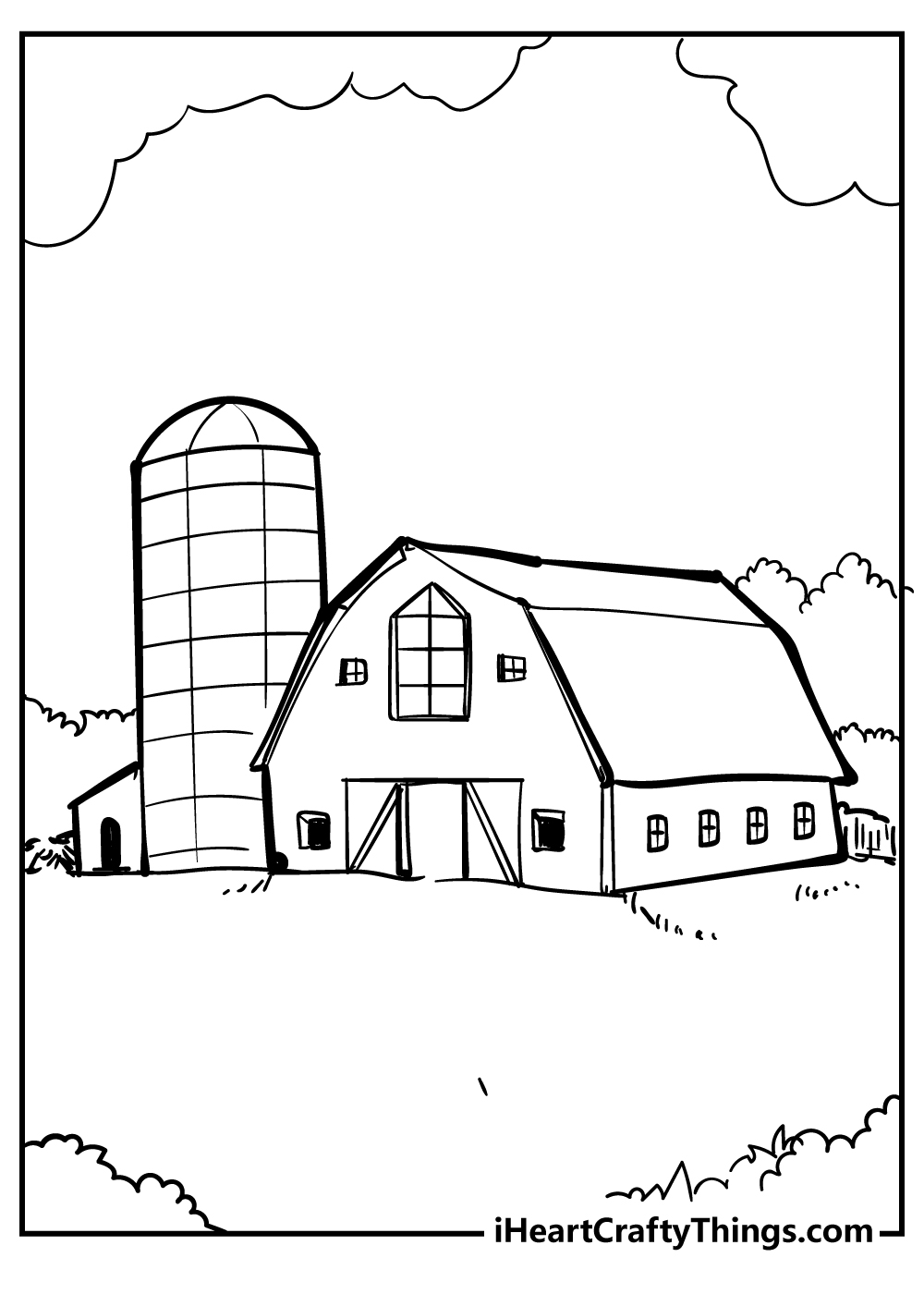 Barn coloring pages free printables