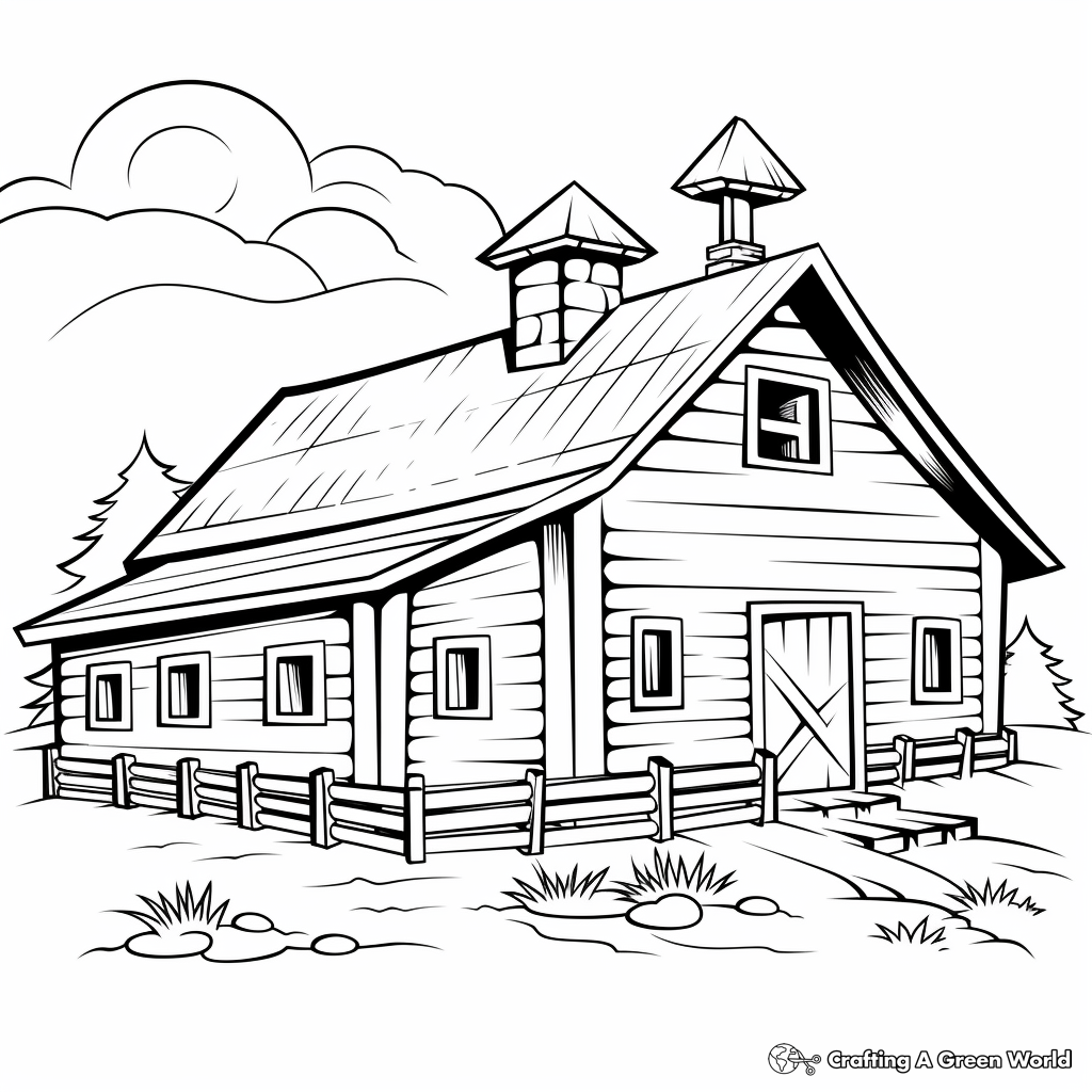 Barn coloring pages