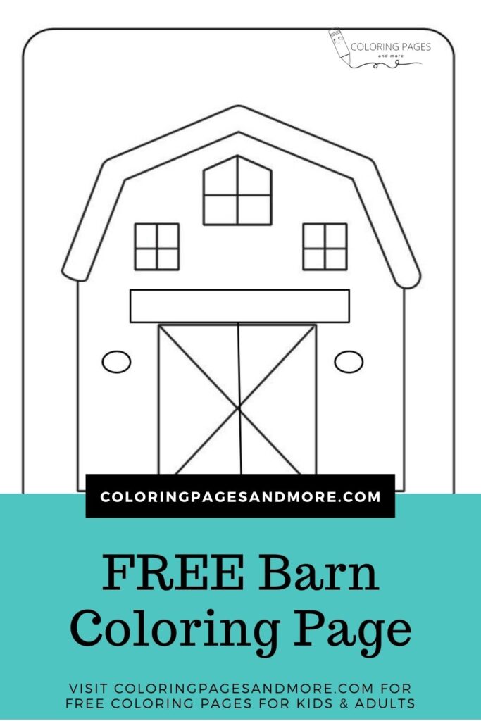 Free barn coloring page