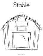 Barn coloring page