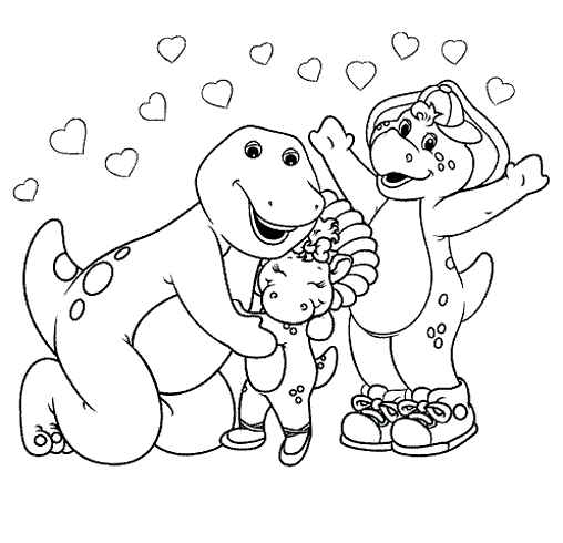 Barney and friends coloring pages printable for free download