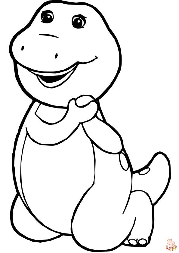 Free barney coloring pages printable