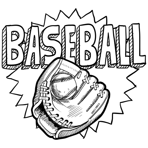 Baseball coloring page