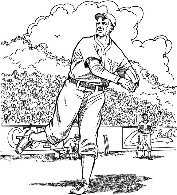 Warming up in the field baseball coloring page purple kitty