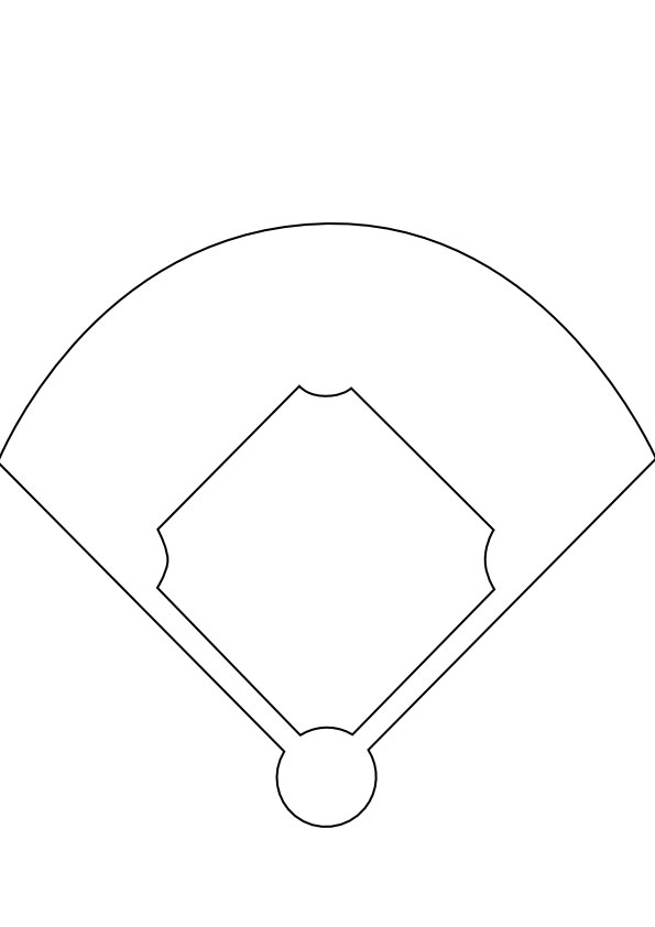 Coloring pages baseball field coloring page