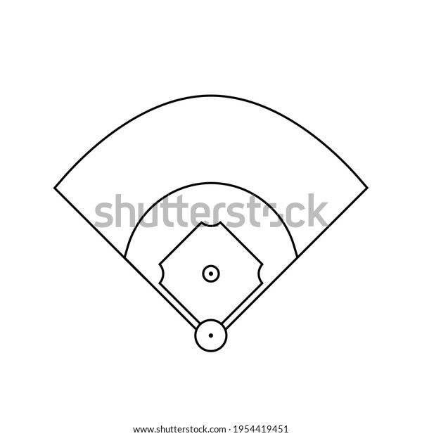 Baseball field diagram royalty