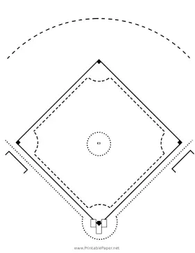 Printable baseball diamond