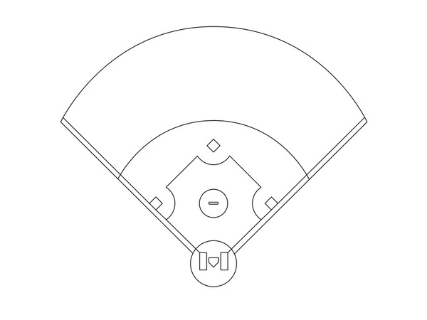 Baseball field drawing royalty