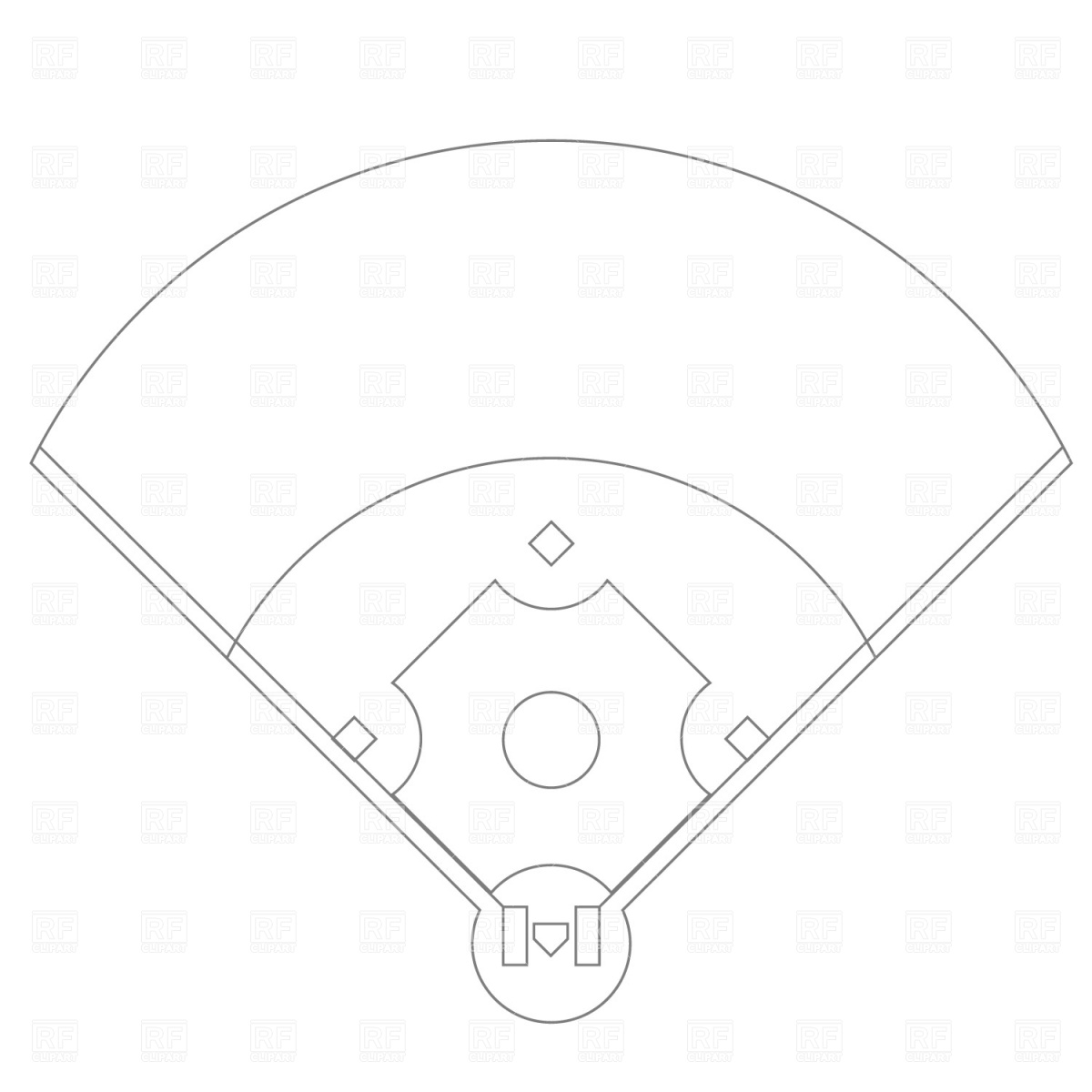 Baseball diamond outline