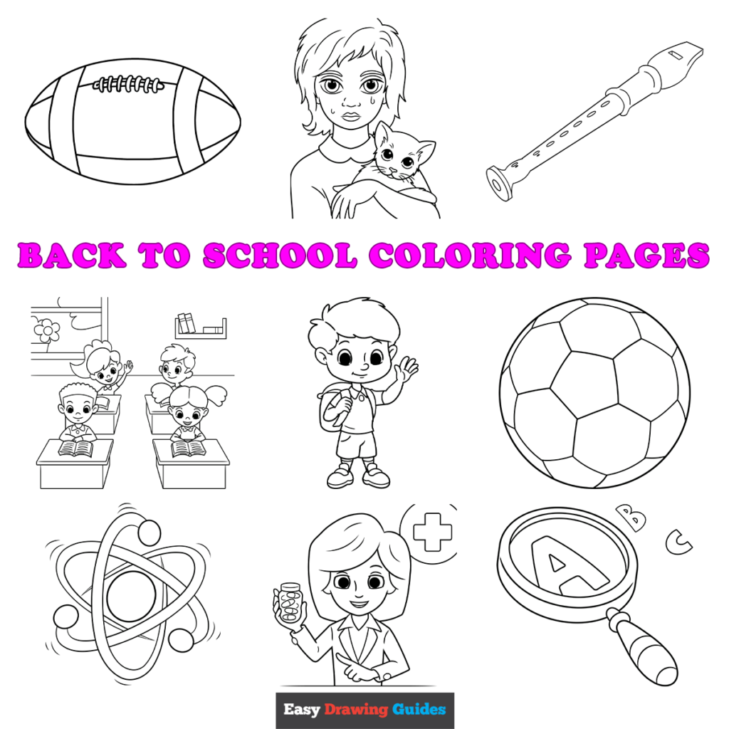 Free printable back to school coloring pages for kids