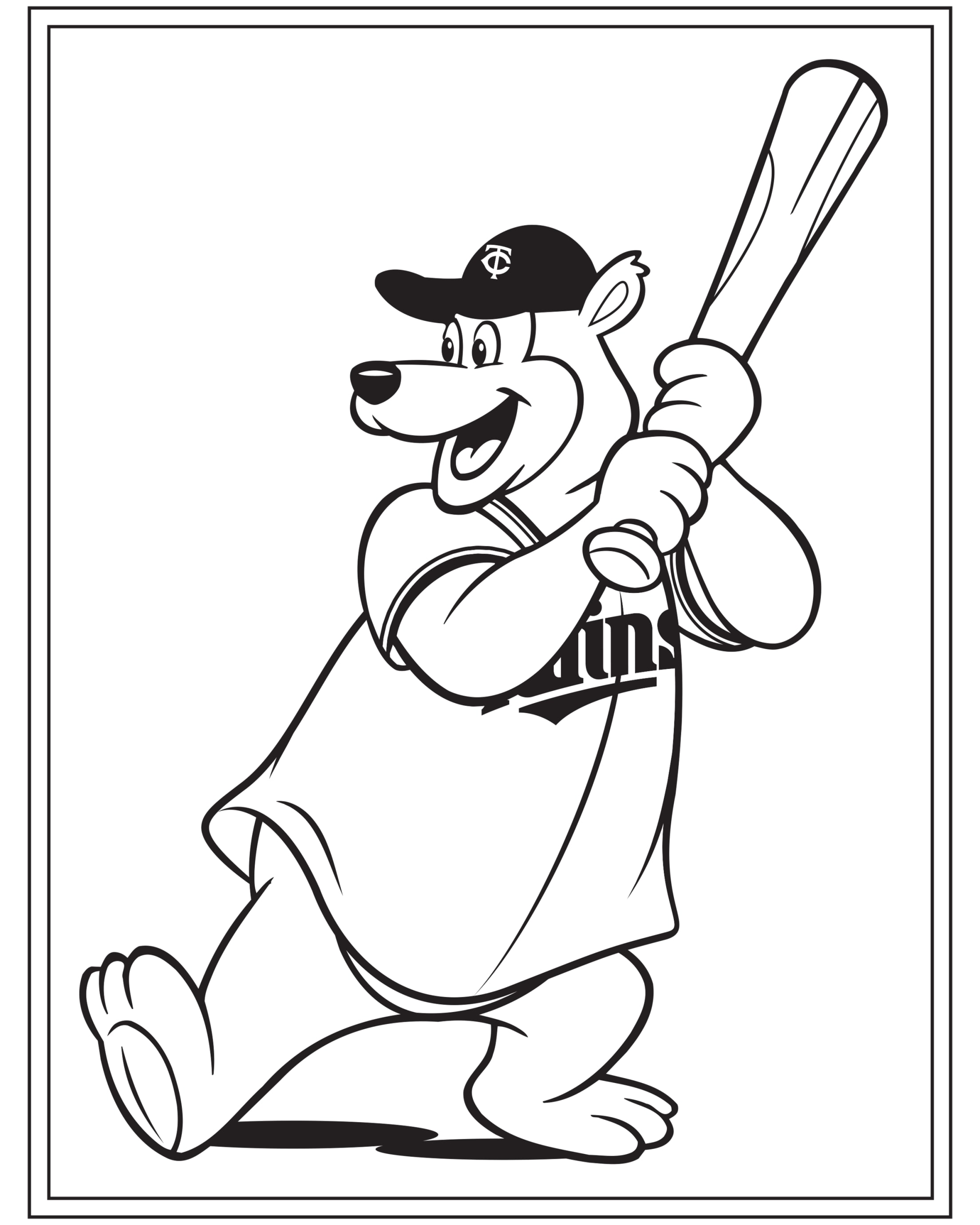 Kids coloring pages minnesota twins