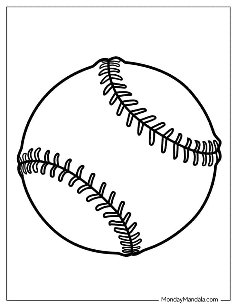 Baseball coloring pages free pdf printables