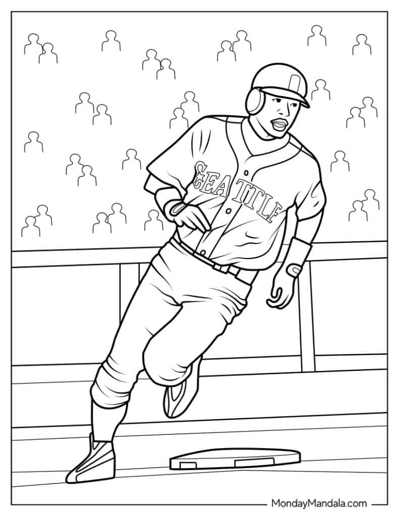 Baseball coloring pages free pdf printables