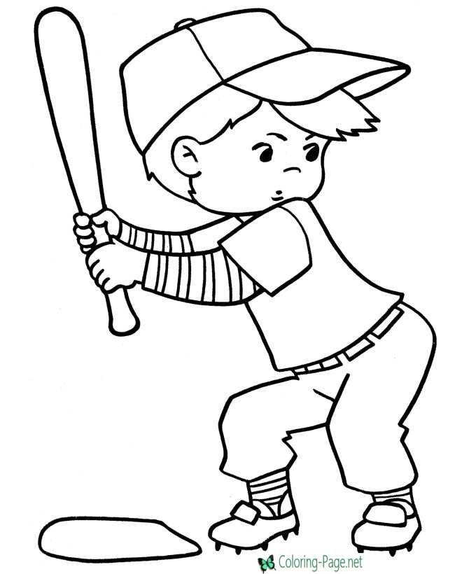 Baseball coloring pages