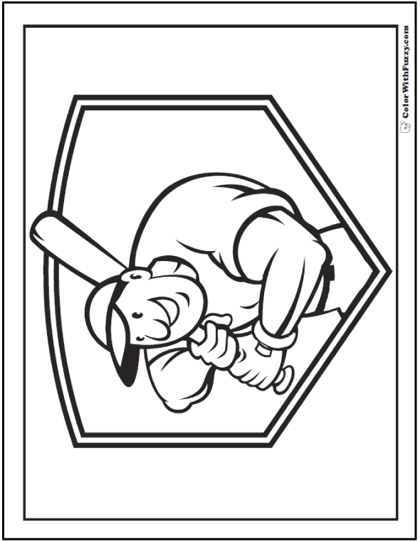 Baseball coloring pages â pitcher and batter sports coloring pages