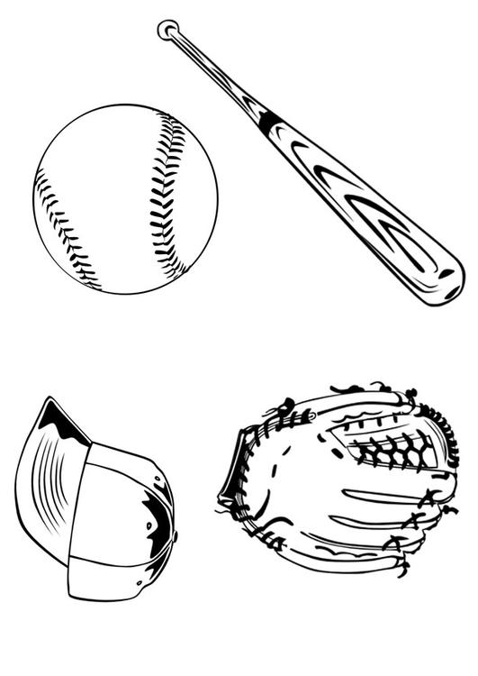 Coloring page baseball