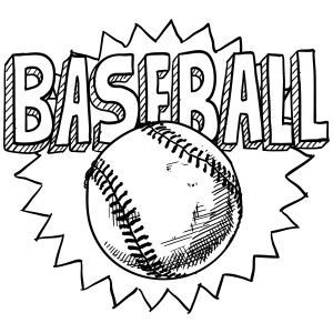 Baseball coloring page