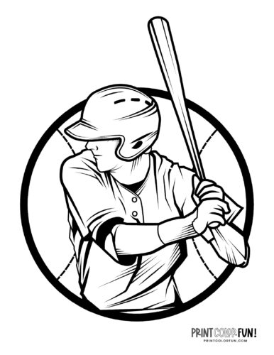 Baseball player coloring pages clipart free sports printables at