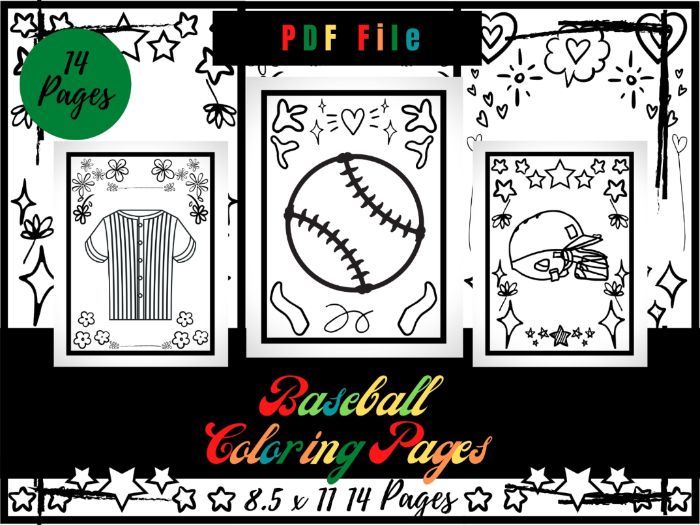 Baseball coloring pages for kids sport coloring sheets pdf printable pages teaching resources