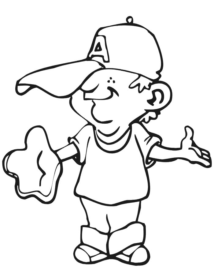 Baseball free printable coloring page