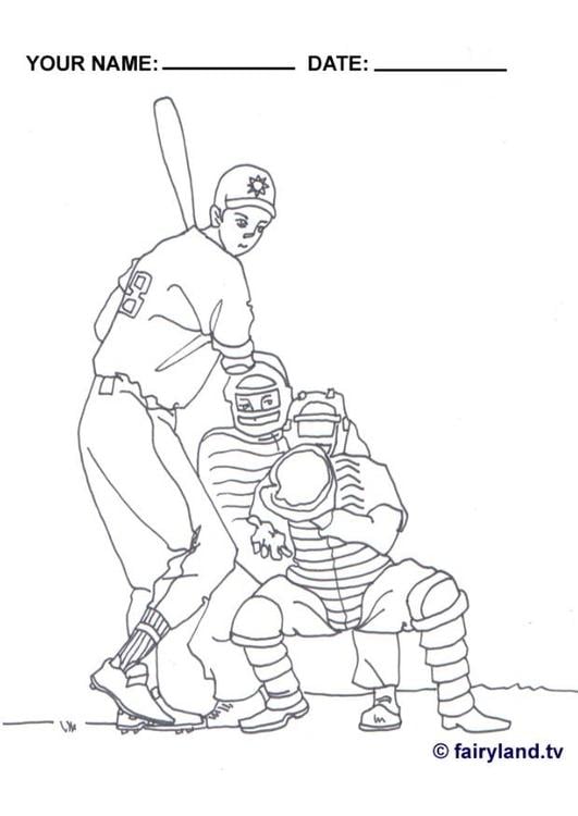 Coloring page baseball