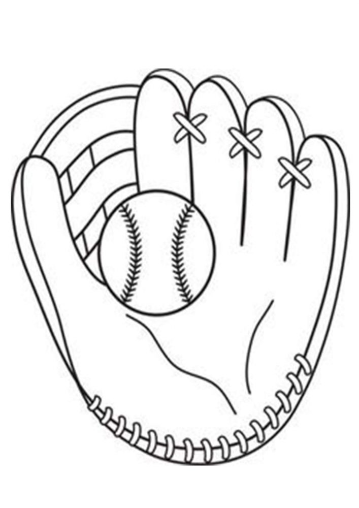 Free easy to print baseball coloring pages