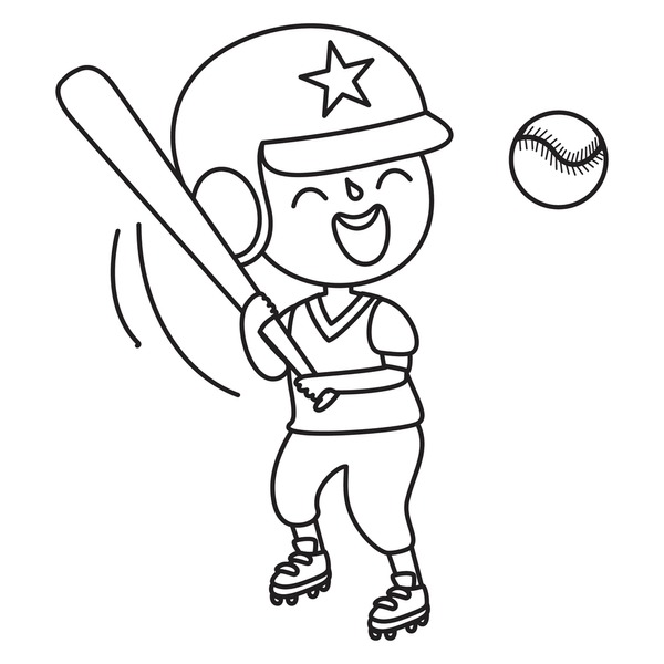 Baseball coloring pages royalty