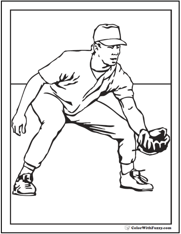 Baseball coloring pages â pitcher and batter sports coloring pages