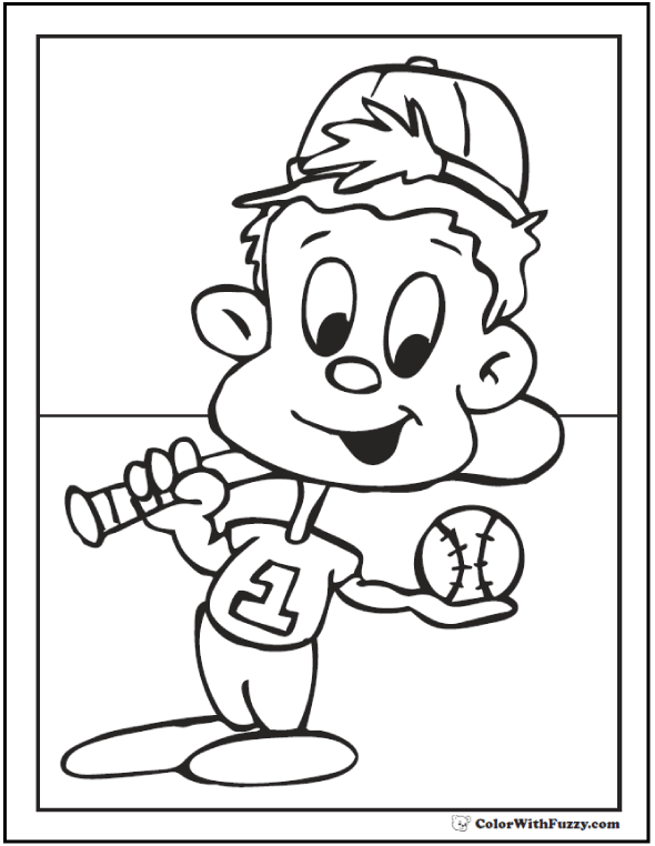 Baseball coloring pages â pitcher and batter sports coloring pages