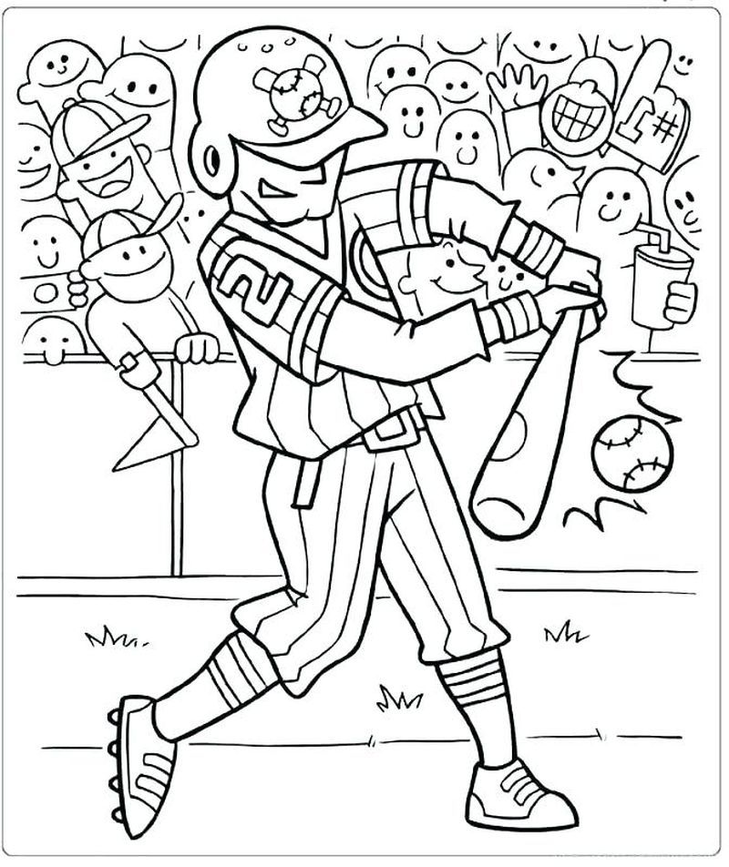 Make your kids creative with baseball coloring pages pdf