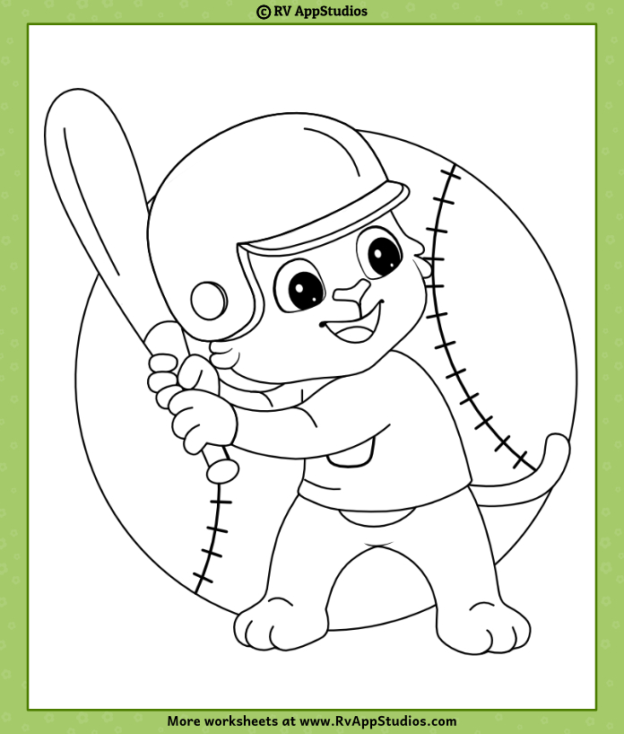 Free printable baseball coloring pages for kids