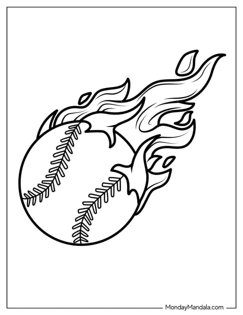 Baseball coloring pages free pdf printables